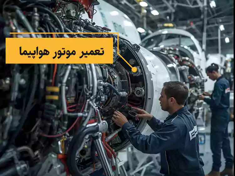 تعمیر قطعات موتور هواپیما